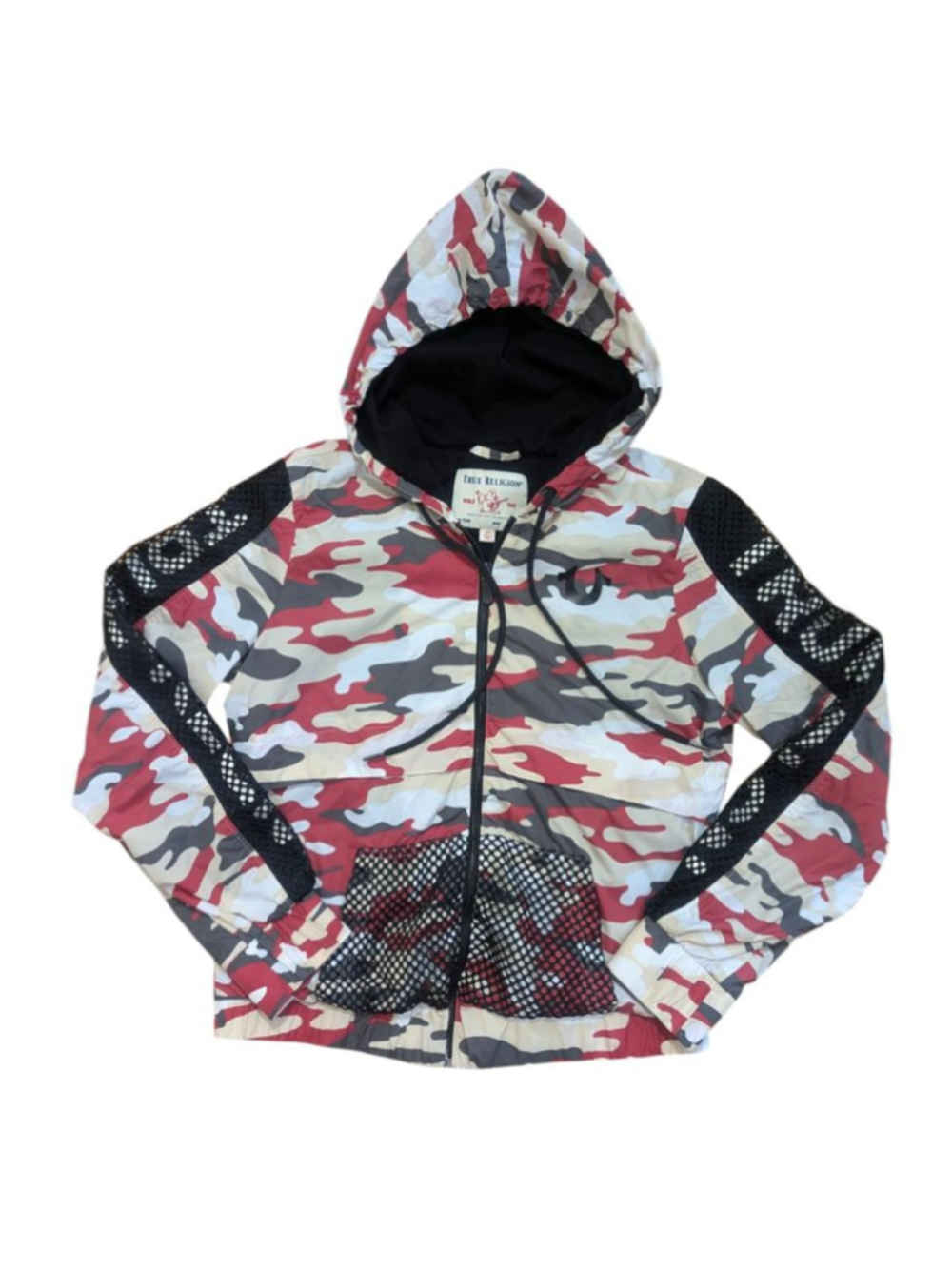 True Religion Camouflage Mesh Windbreaker Jacket Small